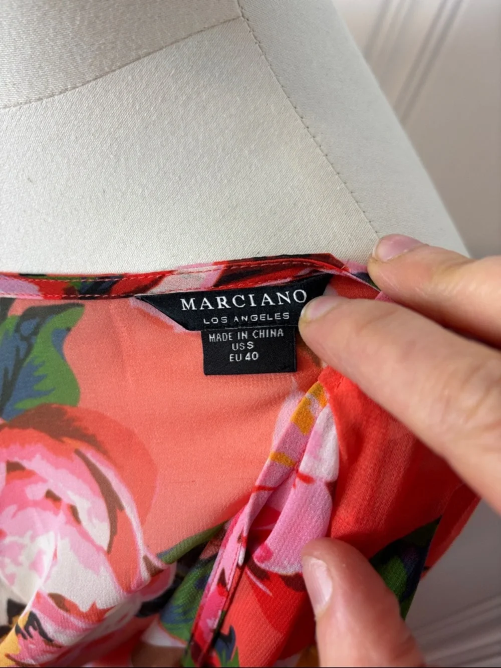 MARCIANO Floral Sheer Maxi Overlay – Wrap Duster Dress, Size S - Picture 10 of 10